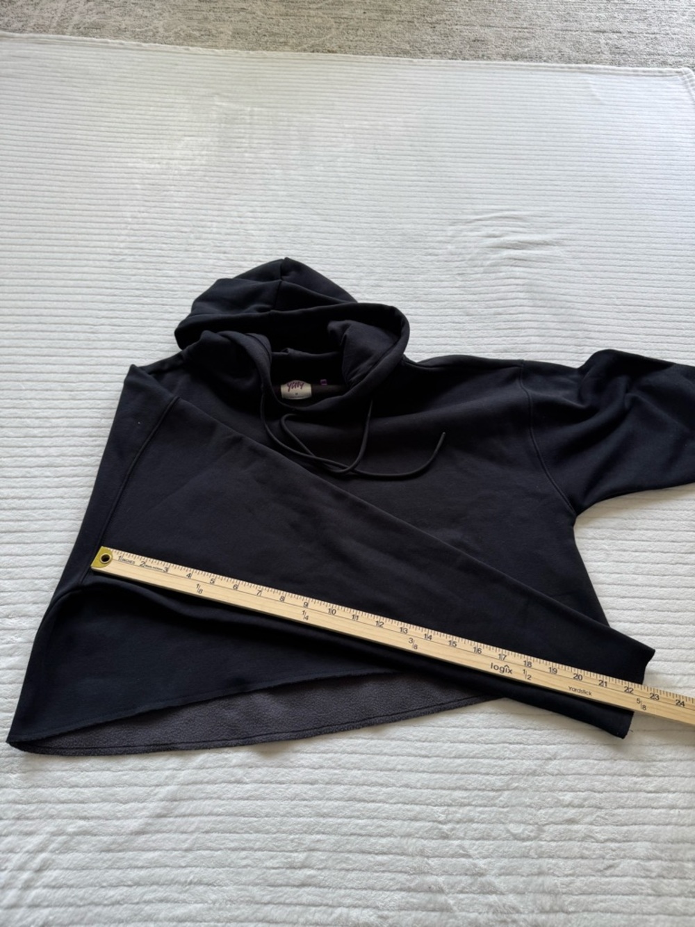YITTY Black Cropped Hoodie with Drawcord - Picture 10 of 11